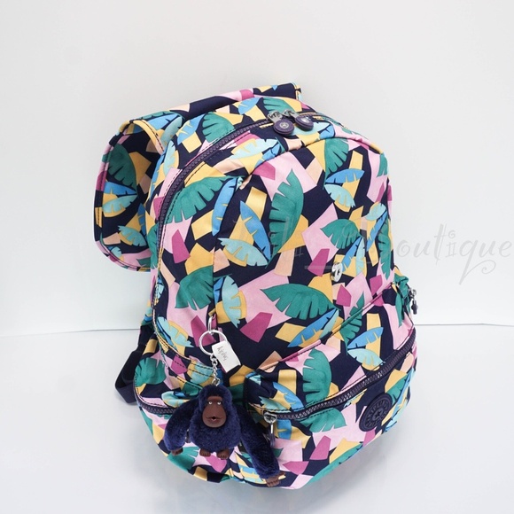 NWT Kipling BP4391 Ezra Travel Bag Backpack Polyester Radiant Palms Multi $129 main image 2